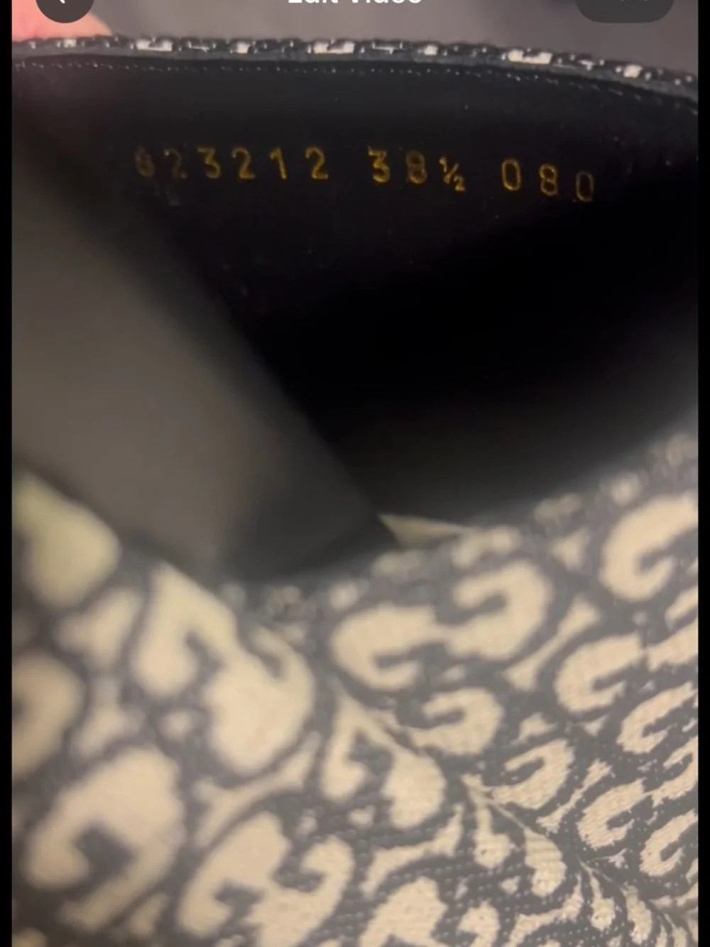 Gucci Black and White GG monogram Platform Slides current and priced to sell - Picture 6 of 11